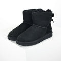 UGG Bailey Bow Mini Ankle Boot – Women's Shearling-Lined Winter Boot with Bow Detail in Black