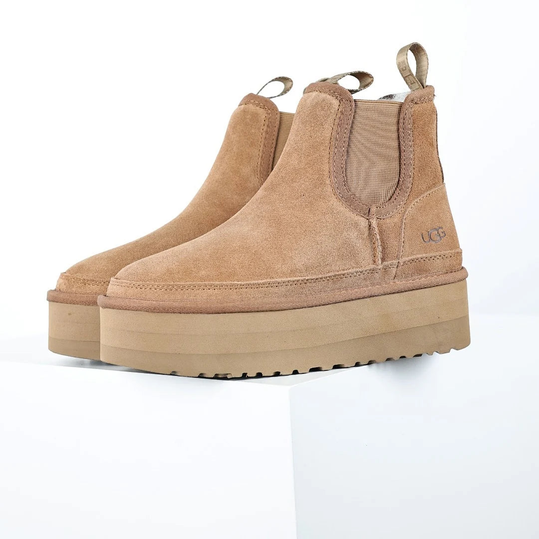 UGG Platform Short Snow Boot – 5 cm Platform, Warm-Lined, Chestnut | Women's