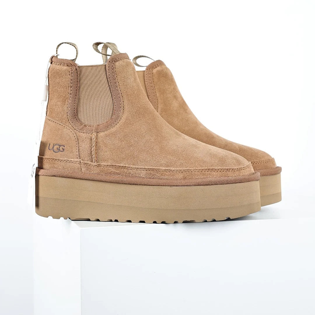UGG Platform Short Snow Boot – 5 cm Platform, Warm-Lined, Chestnut | Women's