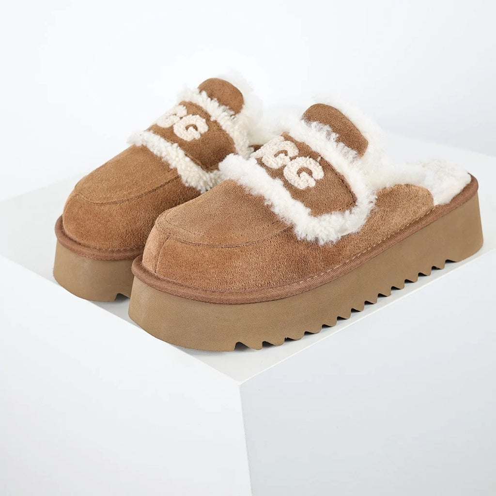 UGG Platform Short Snow Boots – Women's Warm-Lined Winter Boot in Chestnut