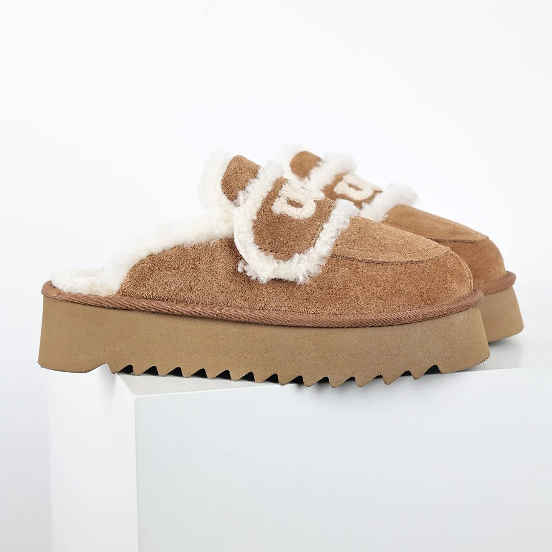 UGG Platform Short Snow Boots – Women's Warm-Lined Winter Boot in Chestnut
