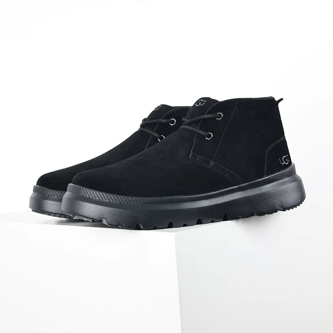UGG Platform Short Snow Boot – Chunky Sole, Warm-Lined, Black | Men's Sizes 40–44
