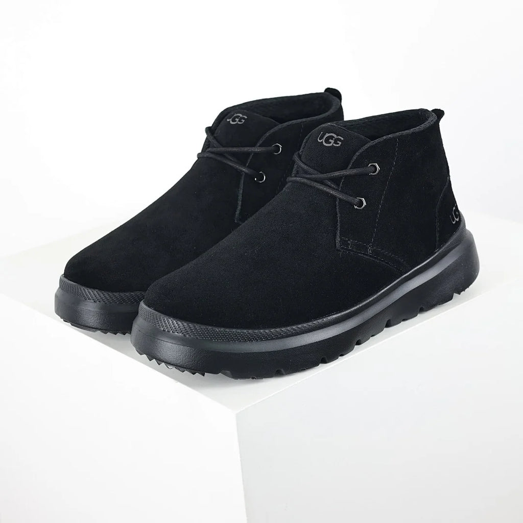 UGG Platform Short Snow Boot – Chunky Sole, Warm-Lined, Black | Men's Sizes 40–44