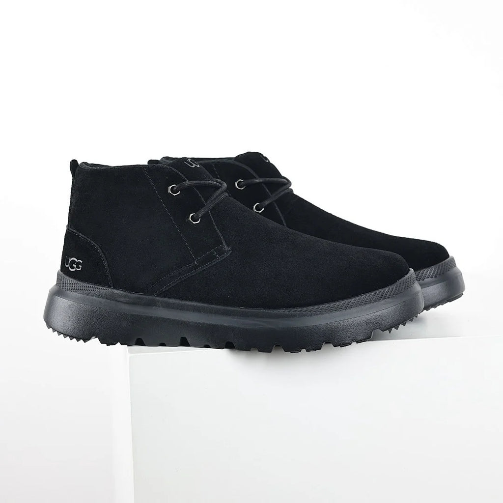 UGG Platform Short Snow Boot – Chunky Sole, Warm-Lined, Black | Men's Sizes 40–44
