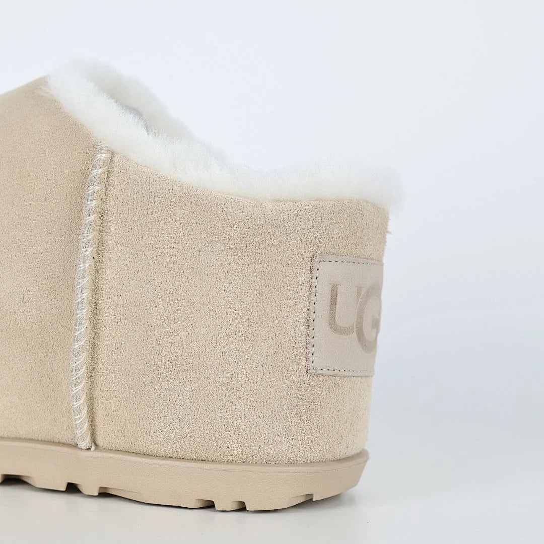 UGG Platform Short Snow Boot – Chunky Sole, Warm-Lined, Beige | Women's