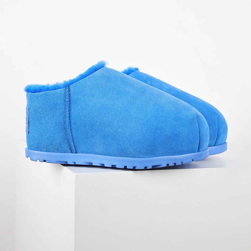UGG Platform Short Snow Boot – Chunky Sole, Warm-Lined, Blue