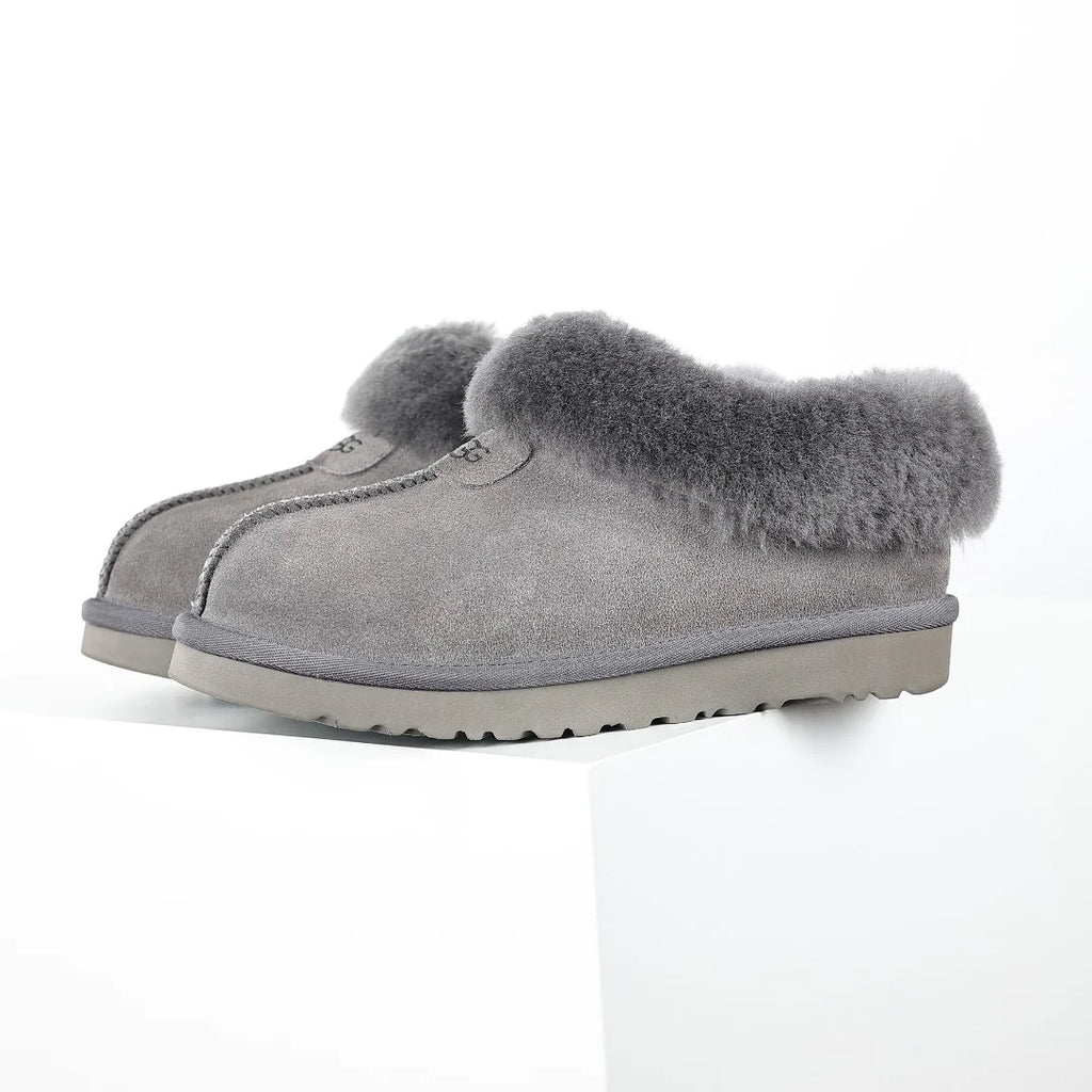 UGG Tazz Platform Mule Slipper – Women's Shearling-Lined Slide with 2cm Sole in Gray