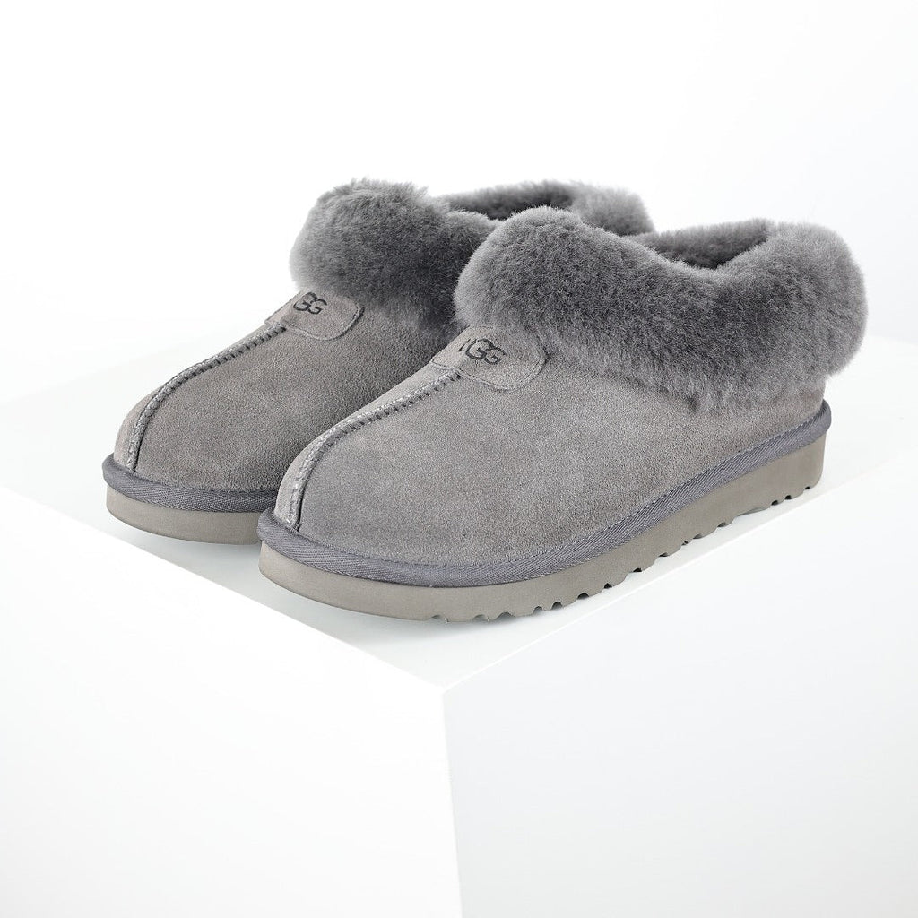 UGG Tazz Platform Mule Slipper – Women's Shearling-Lined Slide with 2cm Sole in Gray