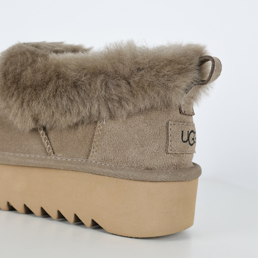 UGG Classic Mini Platform Boot – 3 cm Sole, Warm-Lined, Brown