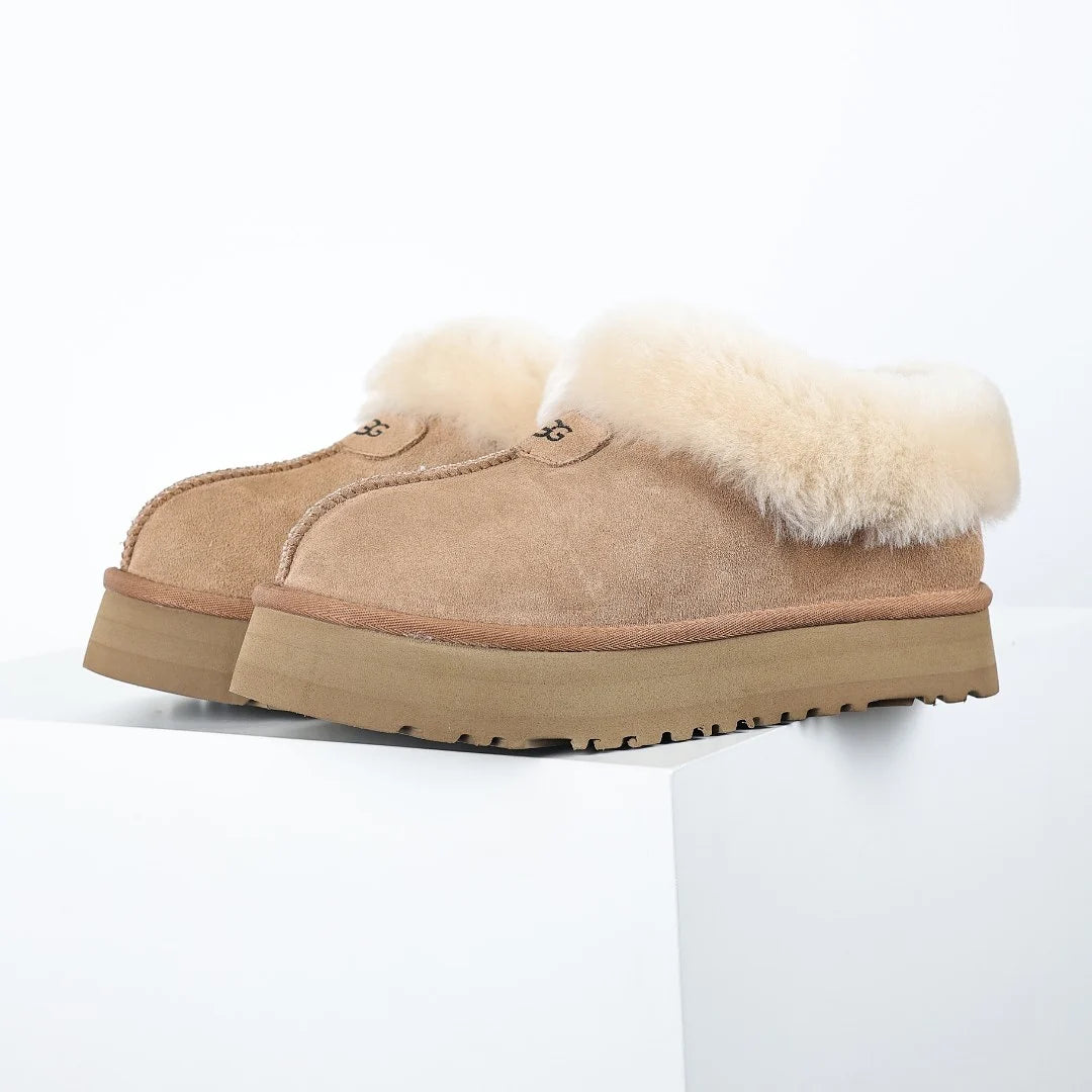 UGG Tazz Platform Mule Slipper – Women's Shearling-Lined Slide with 4cm Chunky Sole in Chestnut