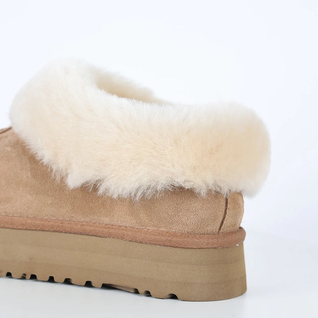 UGG Tazz Platform Mule Slipper – Women's Shearling-Lined Slide with 4cm Chunky Sole in Chestnut