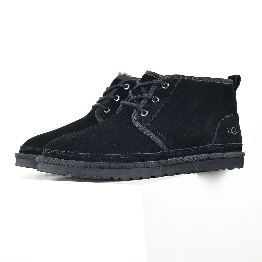 UGG Platform Short Snow Boot – Chunky Sole, Warm-Lined, Black | Men's Sizes 39–44