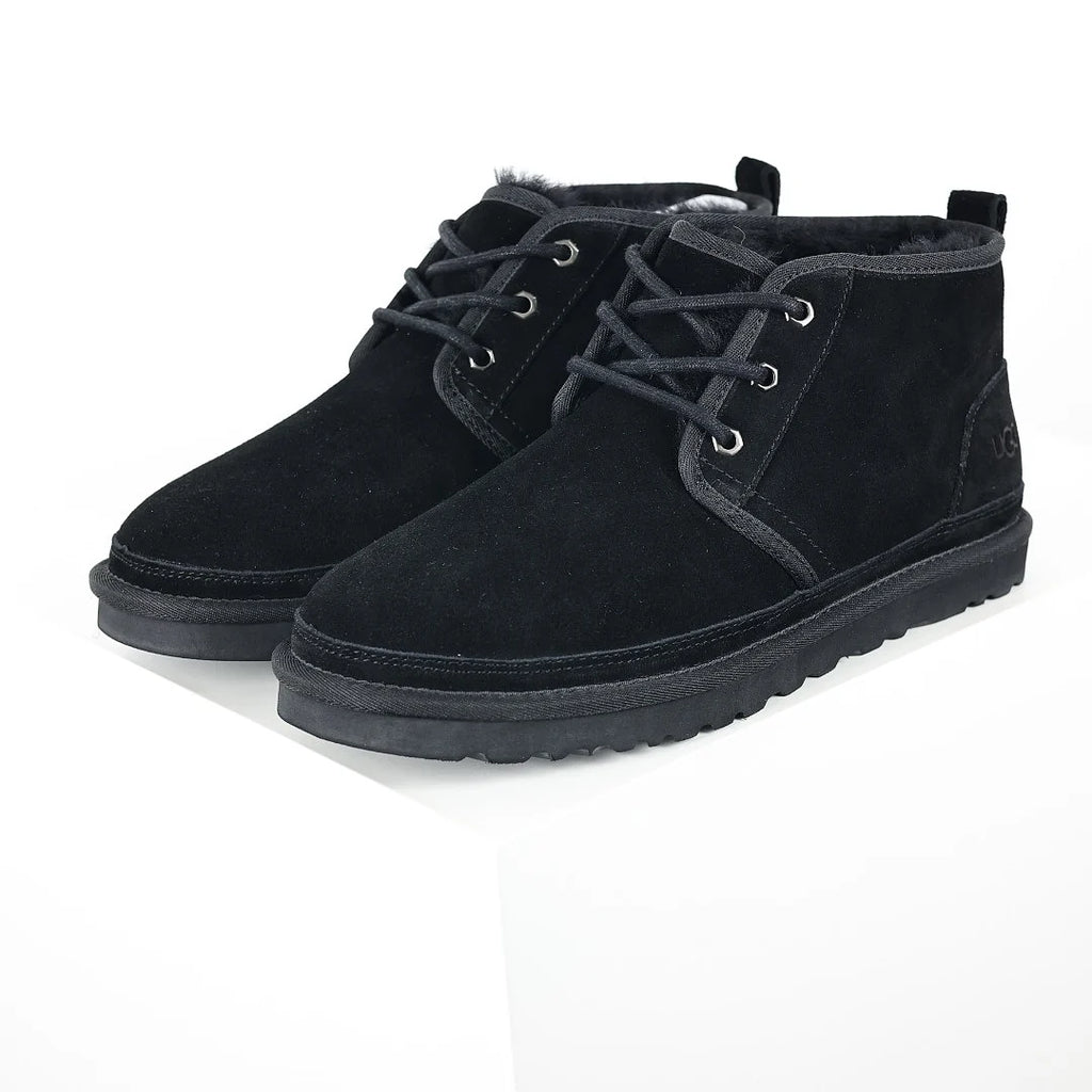 UGG Platform Short Snow Boot – Chunky Sole, Warm-Lined, Black | Men's Sizes 39–44