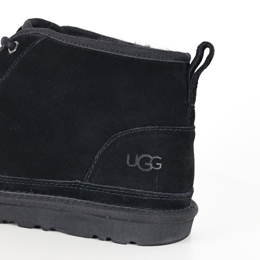 UGG Platform Short Snow Boot – Chunky Sole, Warm-Lined, Black | Men's Sizes 39–44