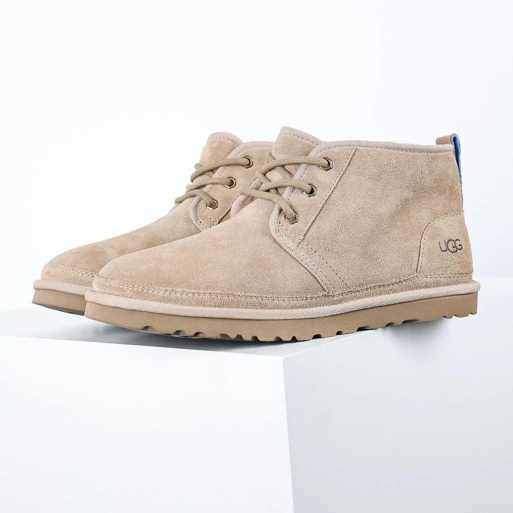 UGG Platform Short Snow Boot – Chunky Sole, Warm-Lined, Sand | Unisex Sizes 35–44