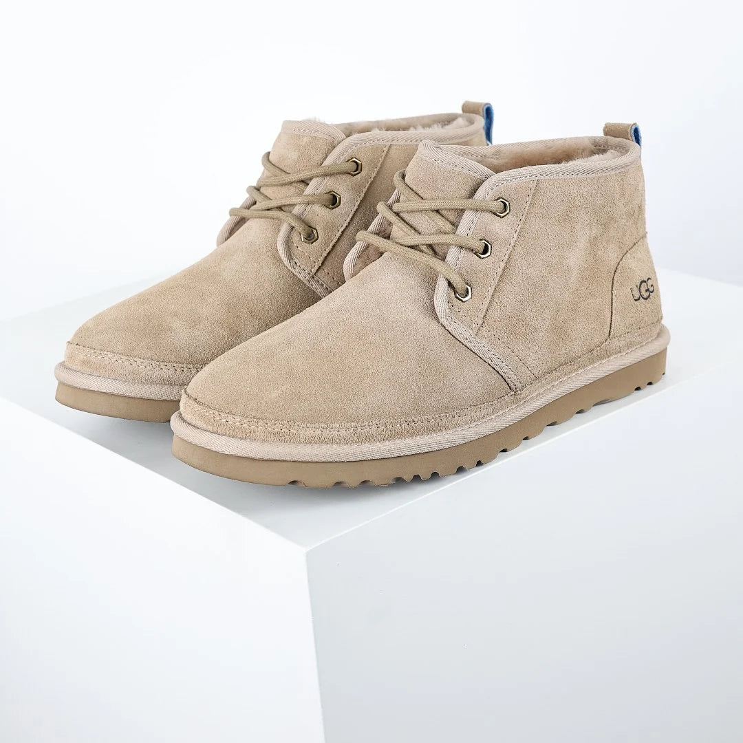 UGG Platform Short Snow Boot – Chunky Sole, Warm-Lined, Sand | Unisex Sizes 35–44