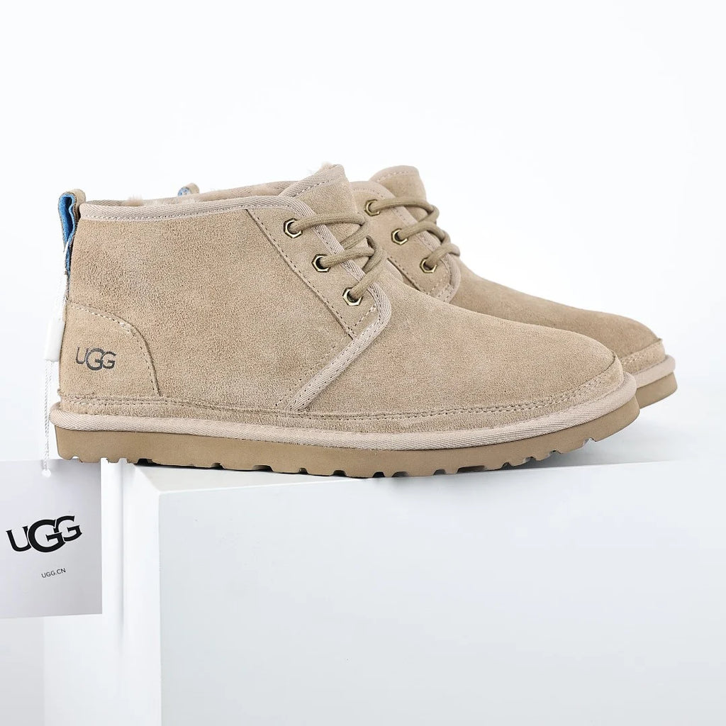 UGG Platform Short Snow Boot – Chunky Sole, Warm-Lined, Sand | Unisex Sizes 35–44