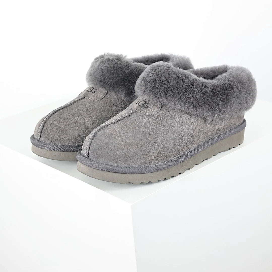 UGG Tazz Platform Mule Slippers – Women's Cozy Slip-On with 2cm Sole in Gray