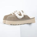UGG Logo Plush Platform Mule – Sherpa-Lined, Brown | Women's Platform Slipper