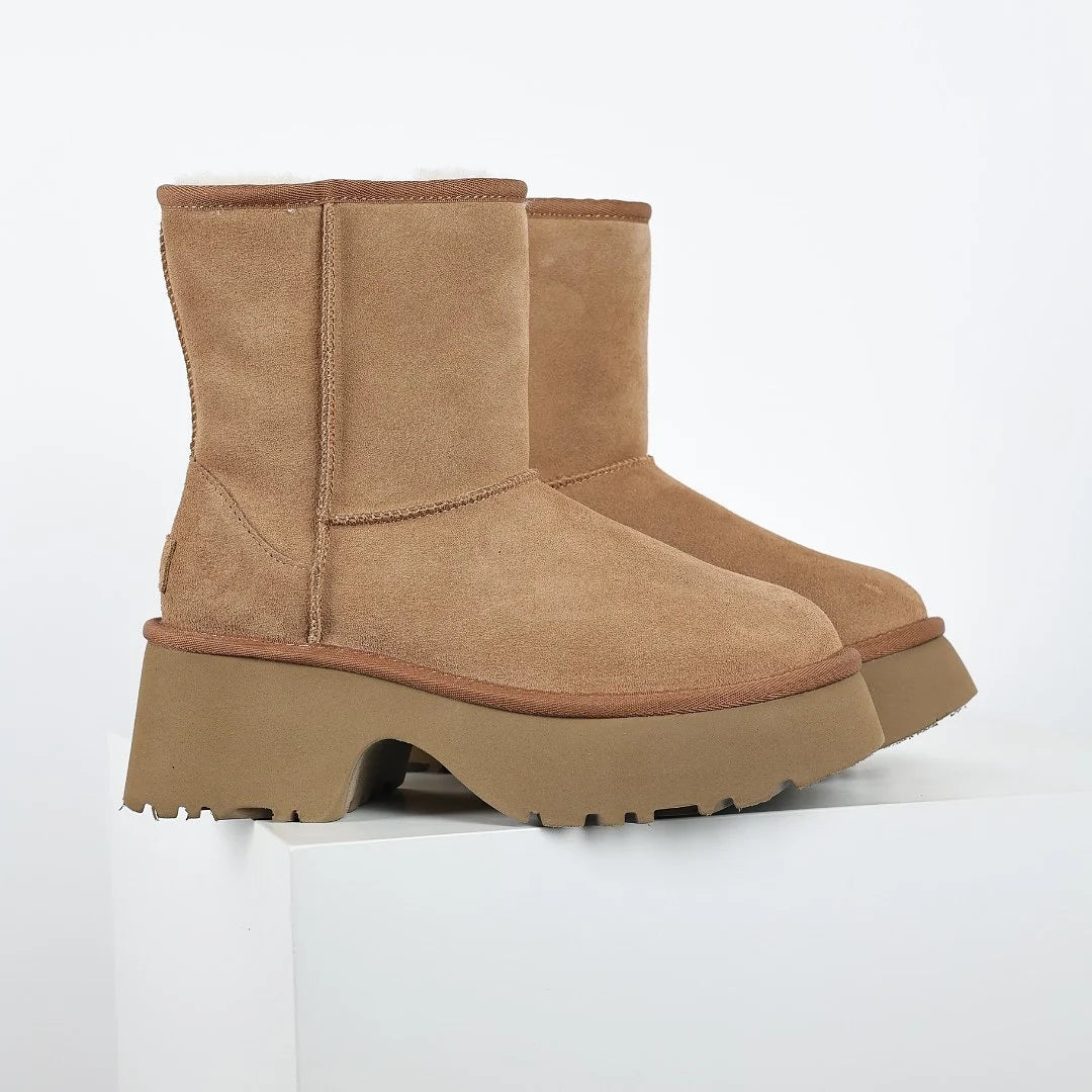 UGG Classic Mini Platform Boot – 5 cm Chunky Sole, Warm-Lined, Chestnut | Women's 35–40