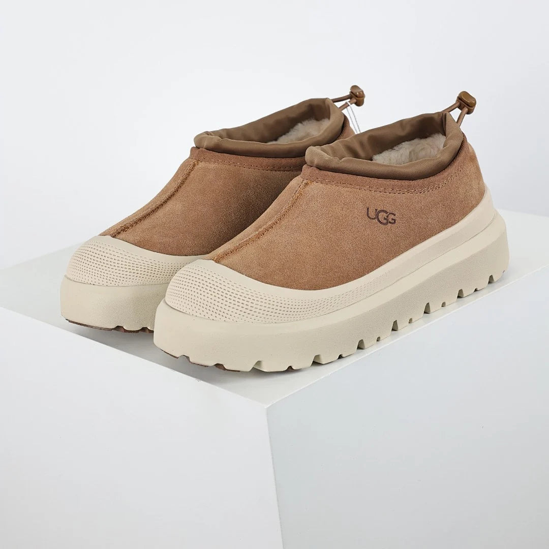 UGG Tasman Platform Low-Top Shoes – Women's Slip-On with 4cm Sole in Chestnut | Sizes 35–44