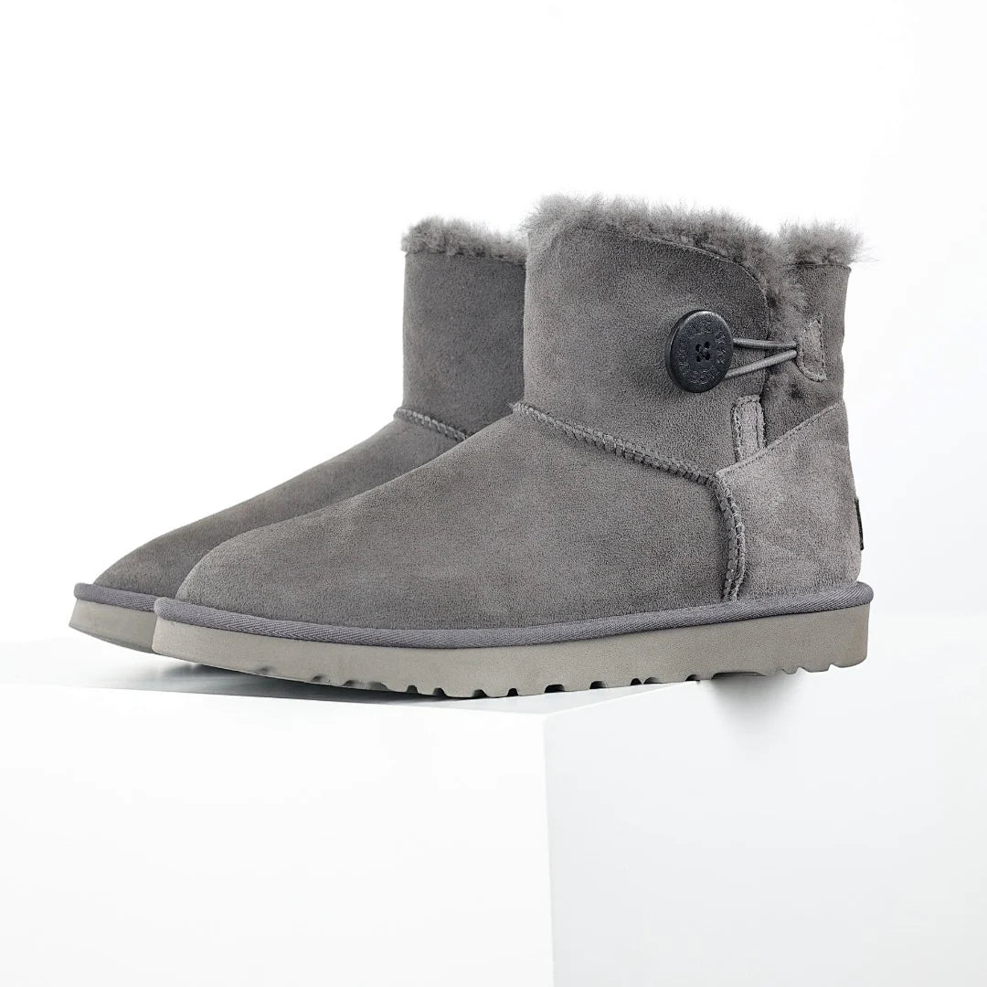 UGG Mini Platform Short Snow Boots – Warm-Lined Women's Winter Boot in Gray