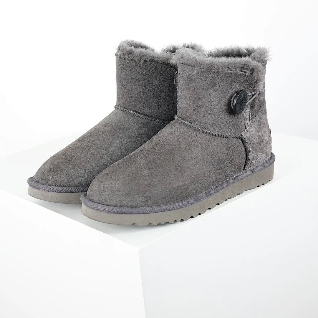 UGG Mini Platform Short Snow Boots – Warm-Lined Women's Winter Boot in Gray