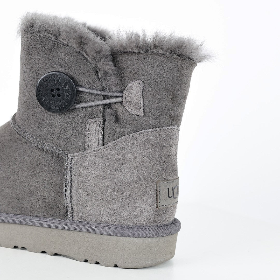 UGG Mini Platform Short Snow Boots – Warm-Lined Women's Winter Boot in Gray