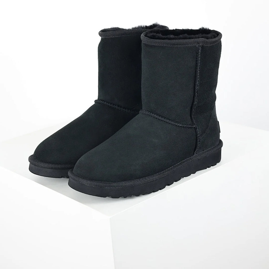 UGG Platform Short Snow Boots – Women's Warm-Lined Winter Boot in Black | Platform Sole