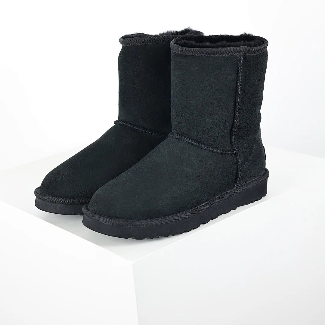 UGG Platform Short Snow Boots – Women's Warm-Lined Winter Boot in Black | Platform Sole