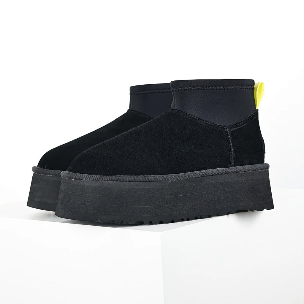 UGG Platform Short Snow Boots – Women's Warm-Lined Winter Boot with 5cm Sole in Black