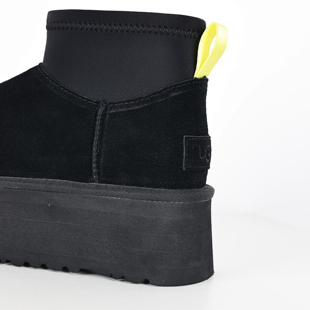UGG Platform Short Snow Boots – Women's Warm-Lined Winter Boot with 5cm Sole in Black