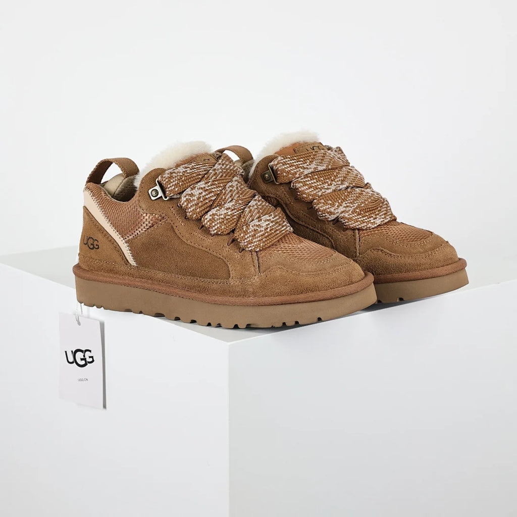 UGG Platform Short Snow Boot – Chunky Sole, Warm-Lined, Chestnut