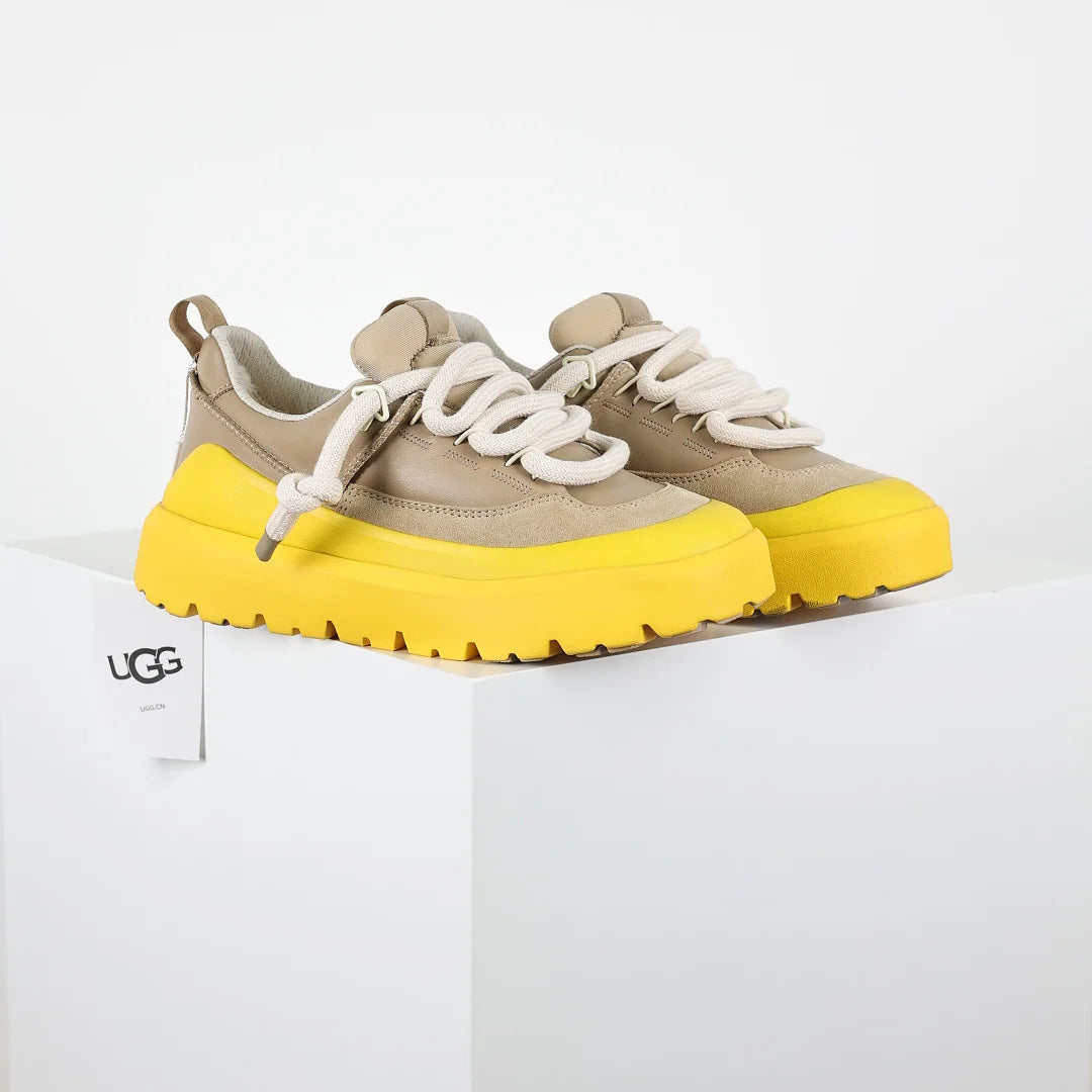 UGG Platform Short Snow Boot – Men's Warm-Lined Winter Boot with 4cm Sole in Yellow