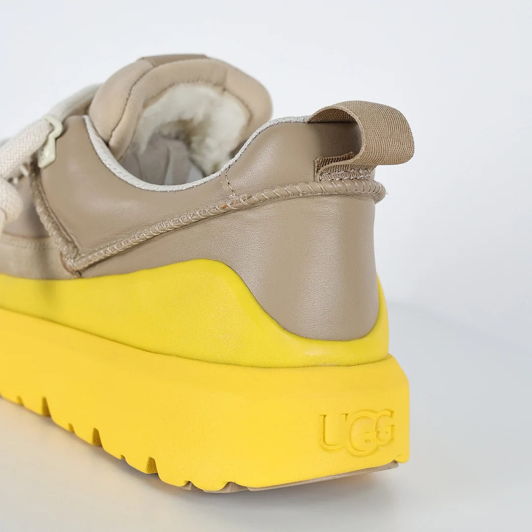 UGG Platform Short Snow Boot – Men's Warm-Lined Winter Boot with 4cm Sole in Yellow