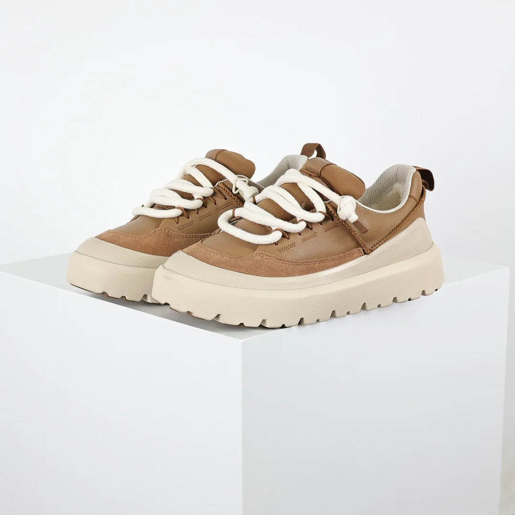 UGG Platform Short Snow Boot – 4 cm Chunky Sole, Warm-Lined, Brown | Men's Sizes 40–45