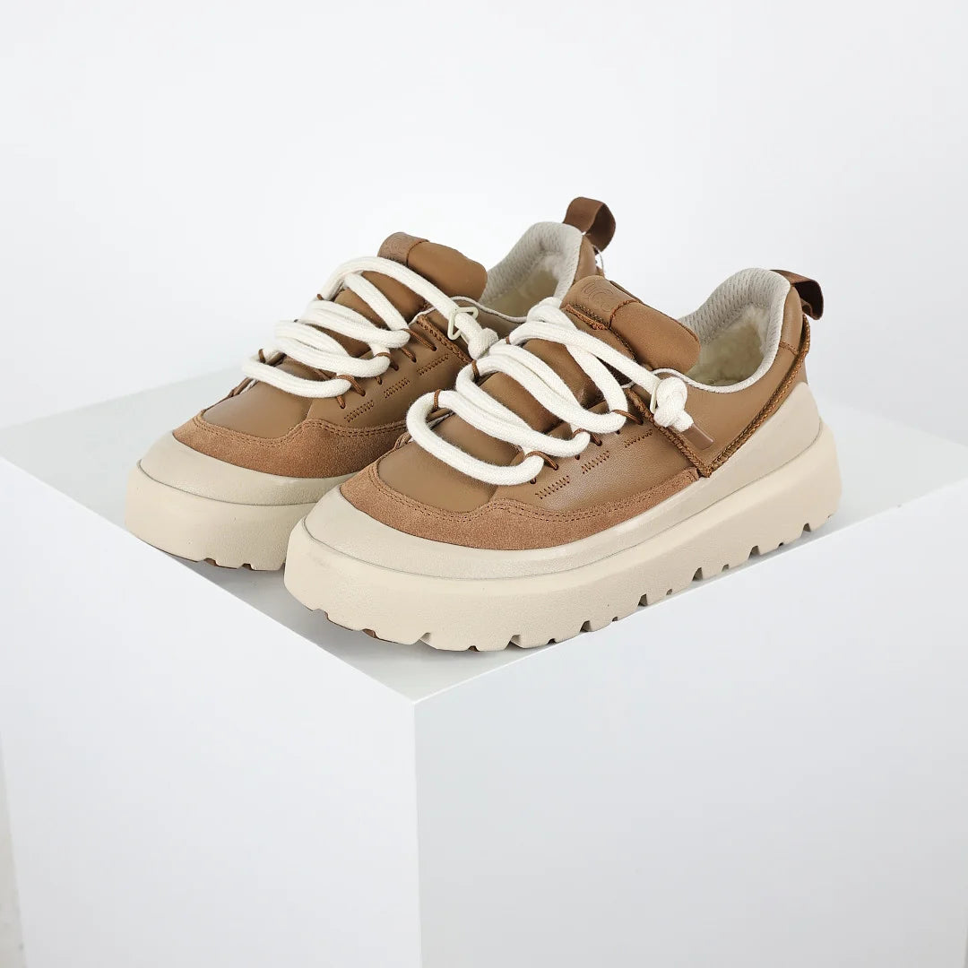 UGG Platform Short Snow Boot – 4 cm Chunky Sole, Warm-Lined, Brown | Men's Sizes 40–45