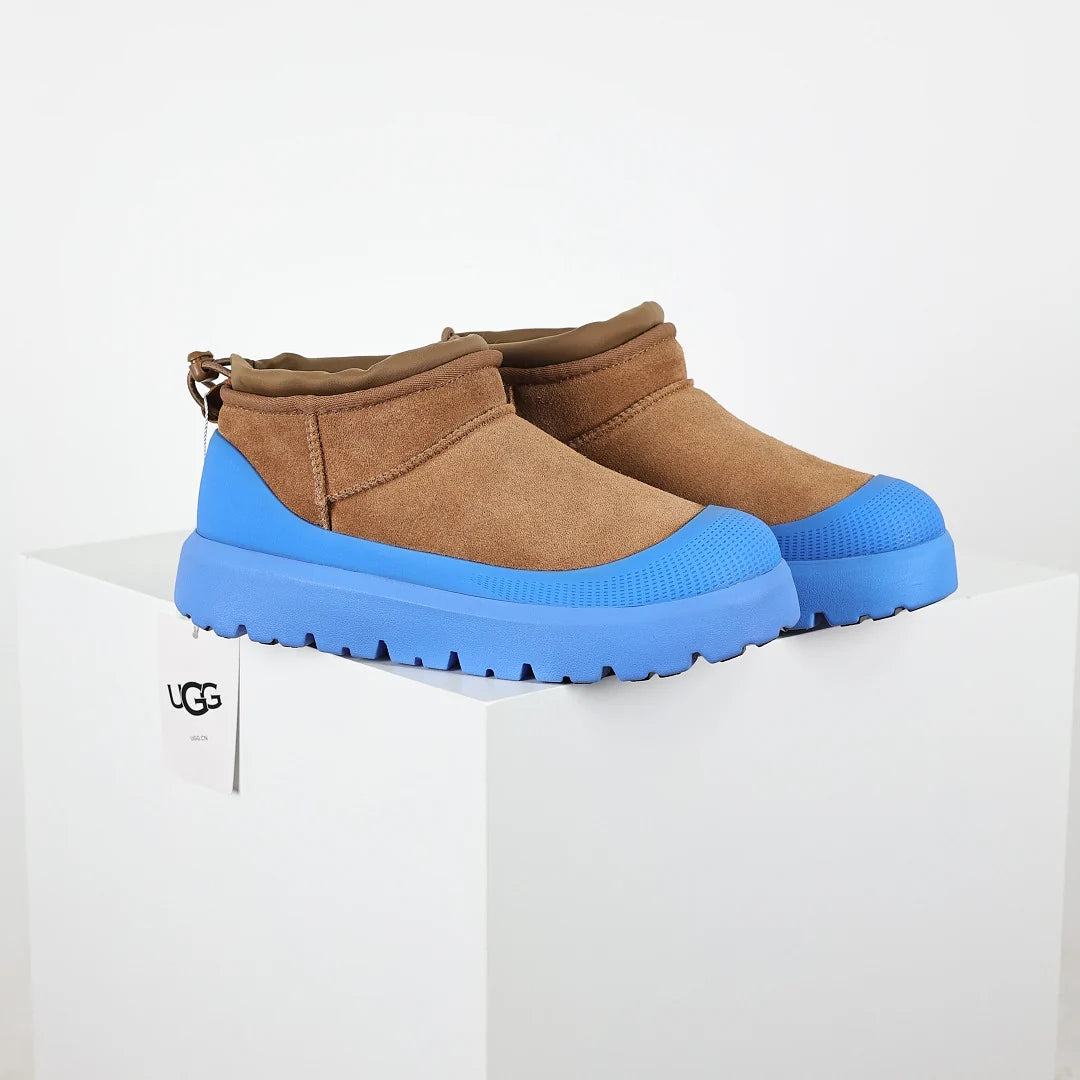 UGG Platform Short Snow Boot – 4 cm Platform, Warm-Lined, Chestnut | Men's