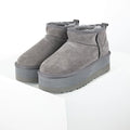UGG Mini Platform Short Snow Boots – Women's Warm-Lined Winter Boot with 5cm Sole in Gray