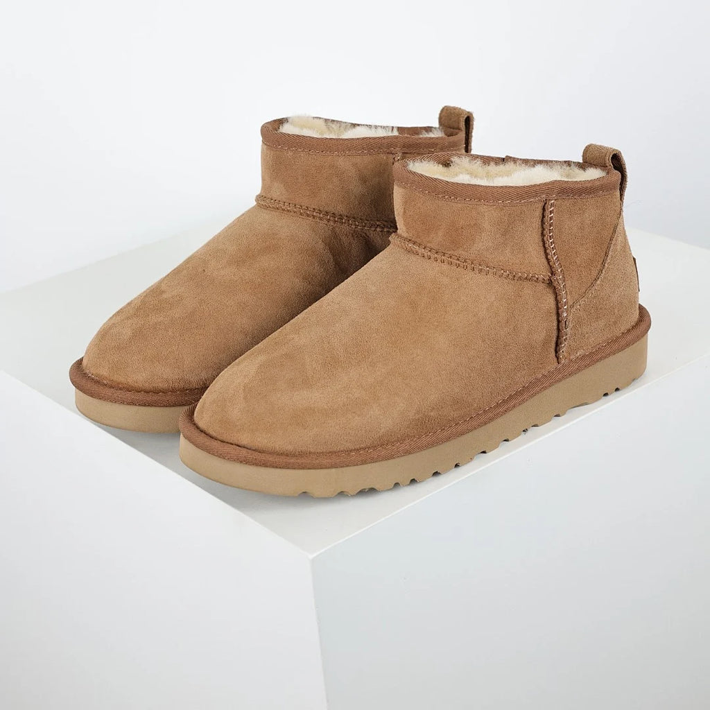 UGG Platform Short Snow Boot – Warm-Lined Winter Boot with 3cm Sole in Chestnut | Sizes 35–44
