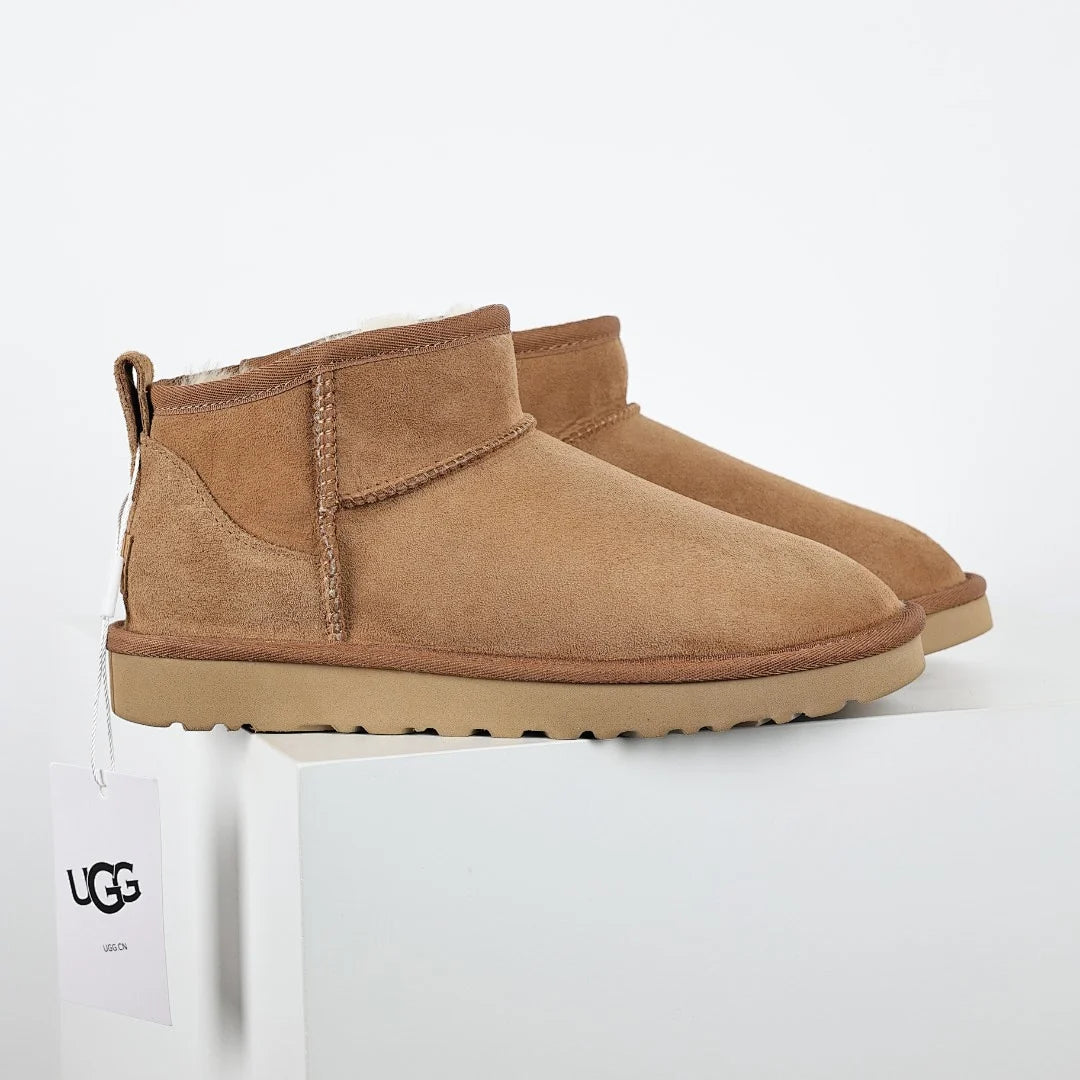 UGG Platform Short Snow Boot – Warm-Lined Winter Boot with 3cm Sole in Chestnut | Sizes 35–44