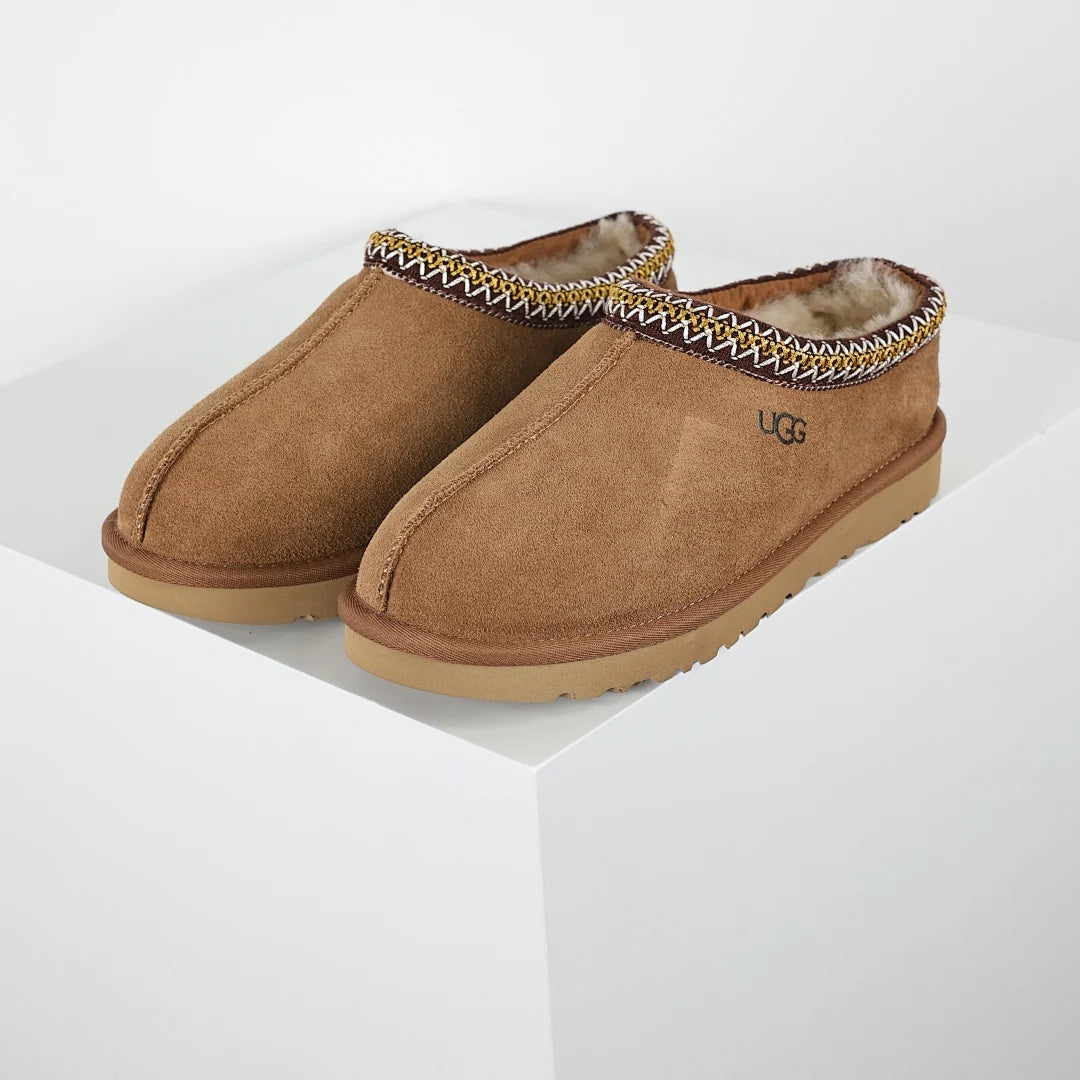 UGG Tazz Platform Mule Slipper – Unisex Warm-Lined Slip-On with 5cm Sole in Chestnut
