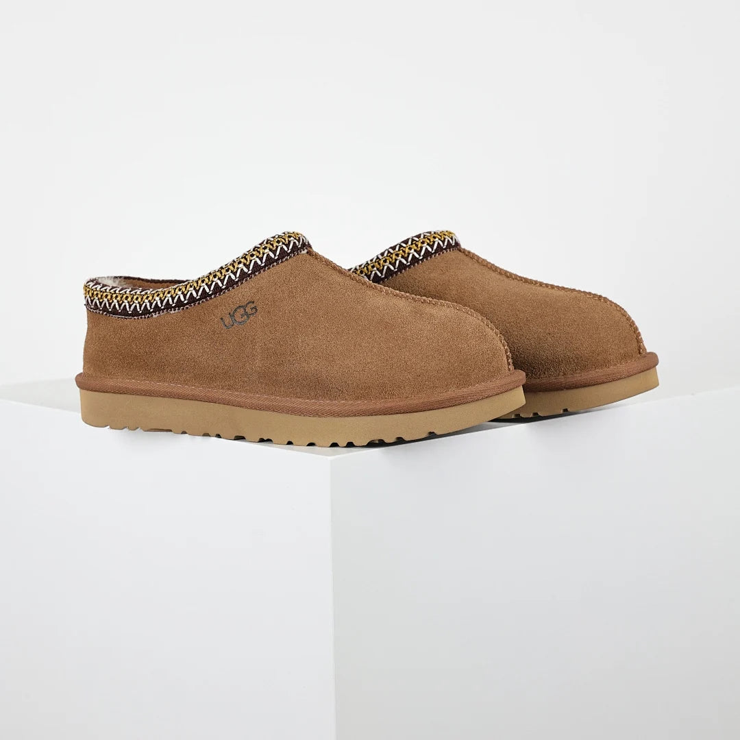 UGG Tazz Platform Mule Slipper – Unisex Warm-Lined Slip-On with 5cm Sole in Chestnut