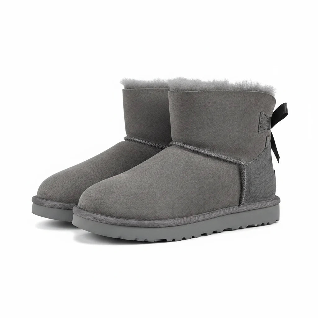 UGG Bailey Bow Mini Snow Boot – Warm-Lined, Grey | Women's 35–40