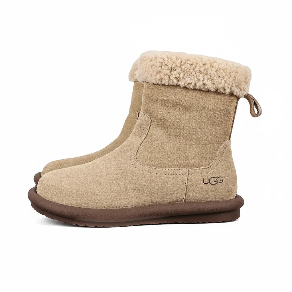 UGG Curly Shearling Snow Boots – Warm-Lined, Beige | Women's