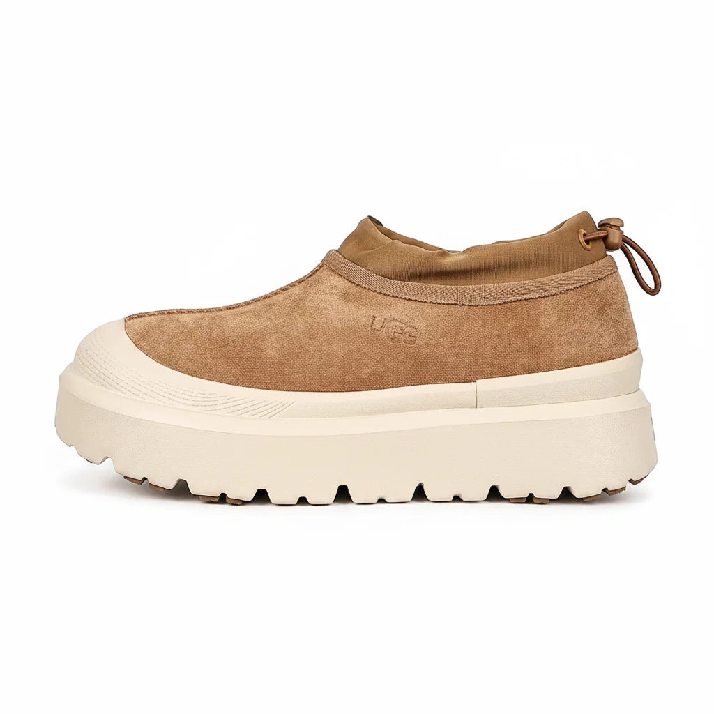 UGG Tazz Low-Top Snow Boot – Sherpa-Lined, Chestnut | Unisex Sizes 35–44